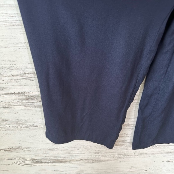 TALBOTS Nautical Sailor Striped Wide Leg Sleeveless Jumpsuit Romper Navy White 8 - Picture 8 of 11